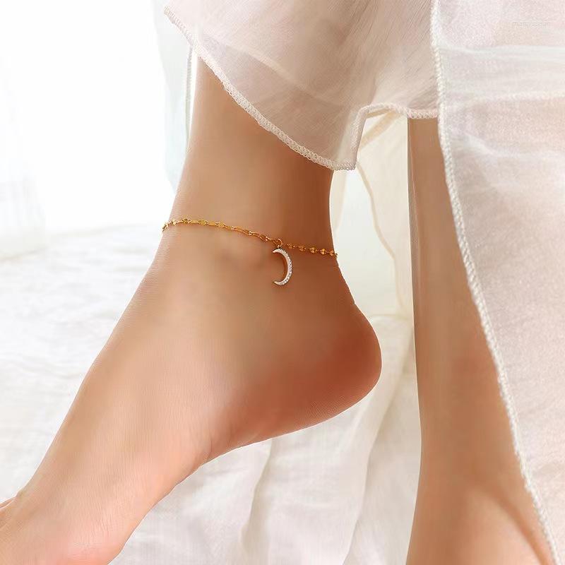 Anklets High Quality Women Stainless Steel Moon Link Chain Foot Ankle Bracelet Jewelry For Girls
Anklets High Quality Women Stainless Steel Moon Link Chain Foot Ankle Bracelet Jewelry For Girls