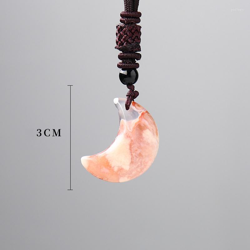 Pendant Necklaces Natural Crystal Stone Necklace Women Crescent Moon Charm Cherry Agates Braided Pendulum Jewelry Reiki Healing
Pendant Necklaces Natural Crystal Stone Necklace Women Crescent Moon Charm Cherry Agates Braided Pendulum Jewelry Reiki Healing