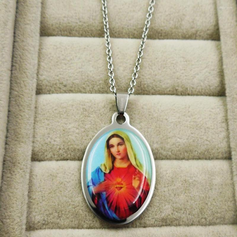 Pendant Necklaces 316L Stainless Steel Custom Initial Virgin Mary Necklace Religion Christian Cross Charm Jewelry
Pendant Necklaces 316L Stainless Steel Custom Initial Virgin Mary Necklace Religion Christian Cross Charm Jewelry
