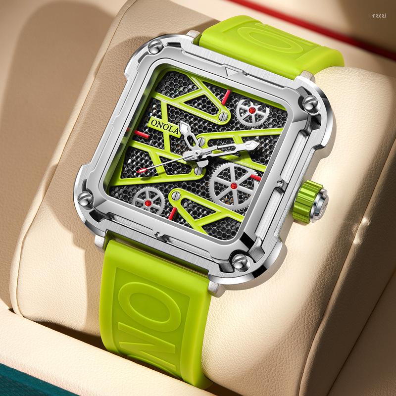 Wristwatches ONOLA ON3831 Fashion Men's Watch Luxury Hollow Full Automatic Mechanical Watches Men Silicone Tape Waterproof Wristwatch
Wristwatches ONOLA ON3831 Fashion Men's Watch Luxury Hollow Full Automatic Mechanical Watches Men Silicone Tape Waterproof Wristwatch