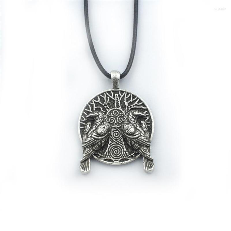 Chains 12pcs Viking Animal Talisman Double Raven Necklace Odin's Crow Pendant Jewelry
Chains 12pcs Viking Animal Talisman Double Raven Necklace Odin's Crow Pendant Jewelry