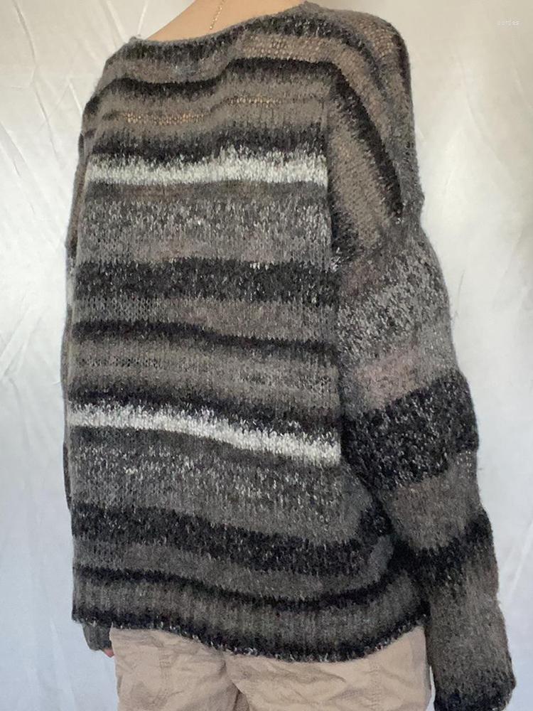 Women' Sweaters WeiYao Stripe Knitted Thin Fairycore Grunge Grandpa Women 2023 O Neck Long Sleeve Vintage Pullover Jumpers, Gray
Women' Sweaters WeiYao Stripe Knitted Thin Fairycore Grunge Grandpa Women 2023 O Neck Long Sleeve Vintage Pullover Jumpers, Gray