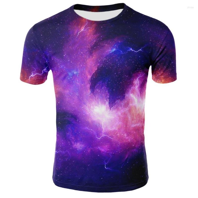 

Men's T Shirts Men's And Women's T-shirts Flame Starry Sky 3D Printing Vortex T-shirt Galaxy Universe O-neck Casual, Tx-xk-0525