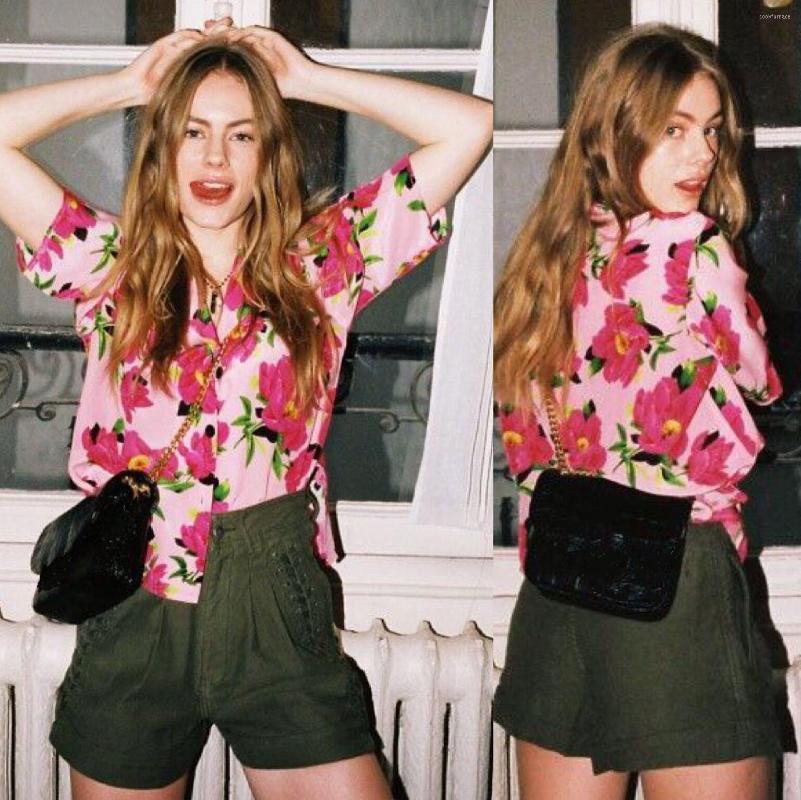 Women' Blouses Women Shirt 2023 Spring And Summer Style Ladies Short Short-sleeved Printed Blouse Silk, Pink
Women' Blouses Women Shirt 2023 Spring And Summer Style Ladies Short Short-sleeved Printed Blouse Silk, Pink