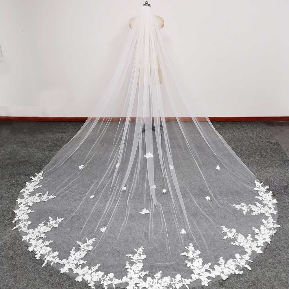 Wedding Hair Jewelry Real P os Lace Veil One Layer 3 5 Meters Long Bridal with Comb 1 Tier 3 5M Velos De Novia Accessories 230225
Wedding Hair Jewelry Real P os Lace Veil One Layer 3 5 Meters Long Bridal with Comb 1 Tier 3 5M Velos De Novia Accessories 230225