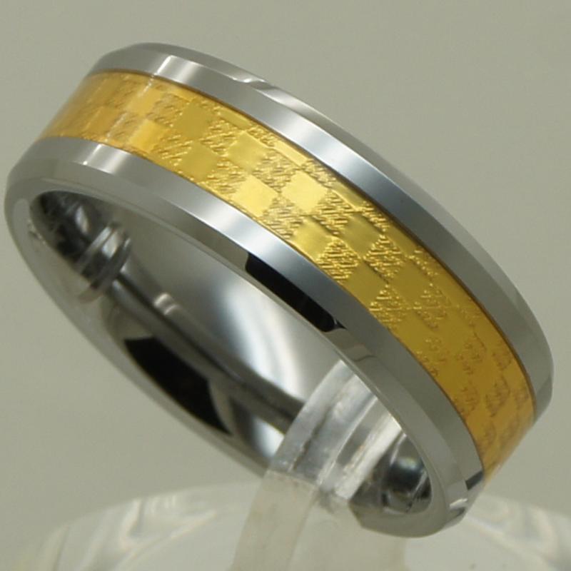 Wedding Rings 8mm Gold Carbon Fiber Inlayed Hi-tech Scratch Proof Tungsten Ring
Wedding Rings 8mm Gold Carbon Fiber Inlayed Hi-tech Scratch Proof Tungsten Ring