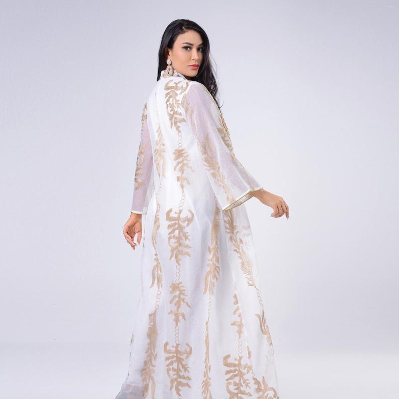 Casual Dresses Women Maxi Party Dress Luxury High Class Sequins Embroidery Ramadan Kaftan Islam Eid Mubarak Abaya Dubai Modest Muslim