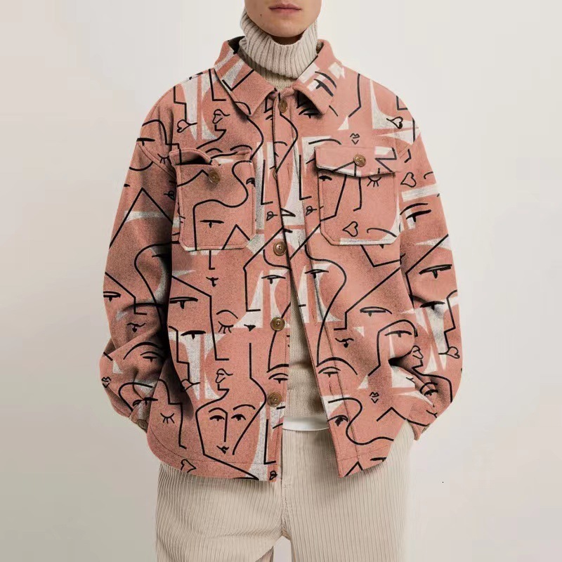 Men's Wool Blends Autumn Retro Graphic Print Coats Casual Long Sleeve Lapel Single Breasted Jacket For Fashion Trend Loose Pocket Jackets 230225, 08 print
Men's Wool Blends Autumn Retro Graphic Print Coats Casual Long Sleeve Lapel Single Breasted Jacket For Fashion Trend Loose Pocket Jackets 230225, 08 print