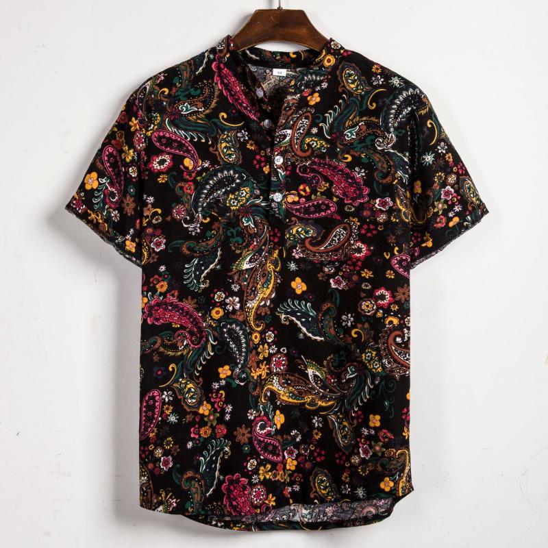 Men' Casual Shirts 2023 Summer Short Sleeve Paisley For Men Slim Fit Stand Collar Mens Hawaiian Beach Shirt Camisa Masculina 3XL, As photo
Men' Casual Shirts 2023 Summer Short Sleeve Paisley For Men Slim Fit Stand Collar Mens Hawaiian Beach Shirt Camisa Masculina 3XL, As photo