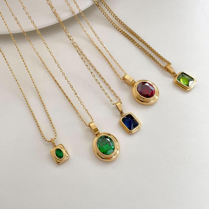 Pendant Necklaces Tarnish Free Stainless Steel Colorful Zircon Necklace For Women Choker Jewelry
Pendant Necklaces Tarnish Free Stainless Steel Colorful Zircon Necklace For Women Choker Jewelry