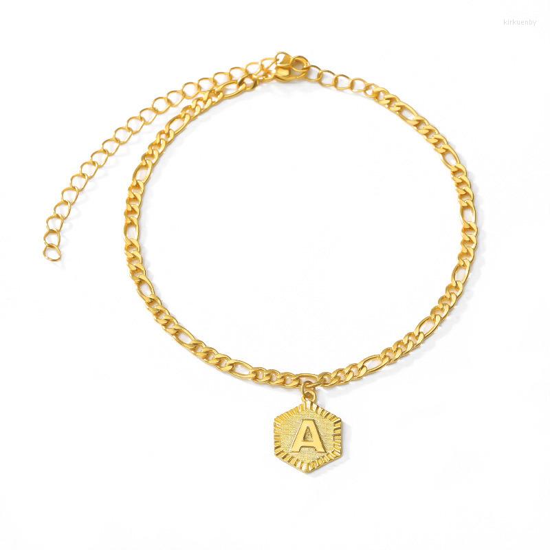 Anklets 1 Piece Stainless Steel Anklet Gold Color Hexagon Initial Alphabet/ Capital Letter Message ""A" - "S" Leg
Anklets 1 Piece Stainless Steel Anklet Gold Color Hexagon Initial Alphabet/ Capital Letter Message ""A" - "S" Leg