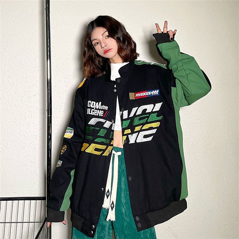 Women Jackets Letter Embroidery Clothes Street Harajuku Vintage Stitching Coat Casual Baseball for Top 230225, Gold
Women Jackets Letter Embroidery Clothes Street Harajuku Vintage Stitching Coat Casual Baseball for Top 230225, Gold