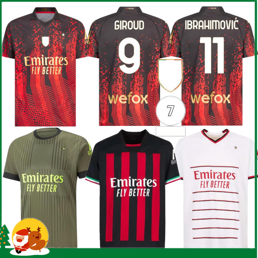 IBRAHIMOVIC 22 23 4th soccer jerseys GIROUD DE KETELAERE R. LEAO TONALI THEO ac milans special football shirt kit, Kids 22/23 4th
IBRAHIMOVIC 22 23 4th soccer jerseys GIROUD DE KETELAERE R. LEAO TONALI THEO ac milans special football shirt kit, Kids 22/23 4th