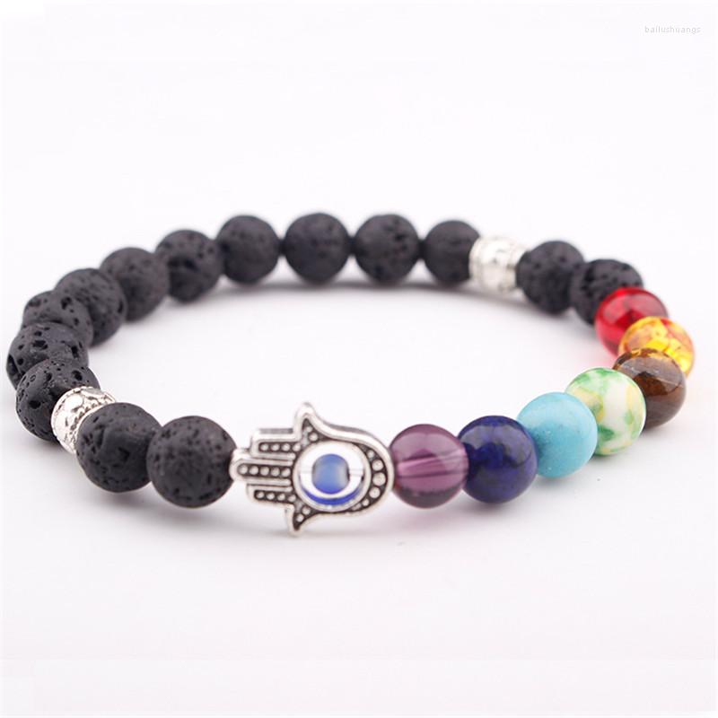 Strand Blue Hand Eye Charm Bracelet Handmade Natural 7 Chakra Lava Stone Beads For Women Men
Strand Blue Hand Eye Charm Bracelet Handmade Natural 7 Chakra Lava Stone Beads For Women Men