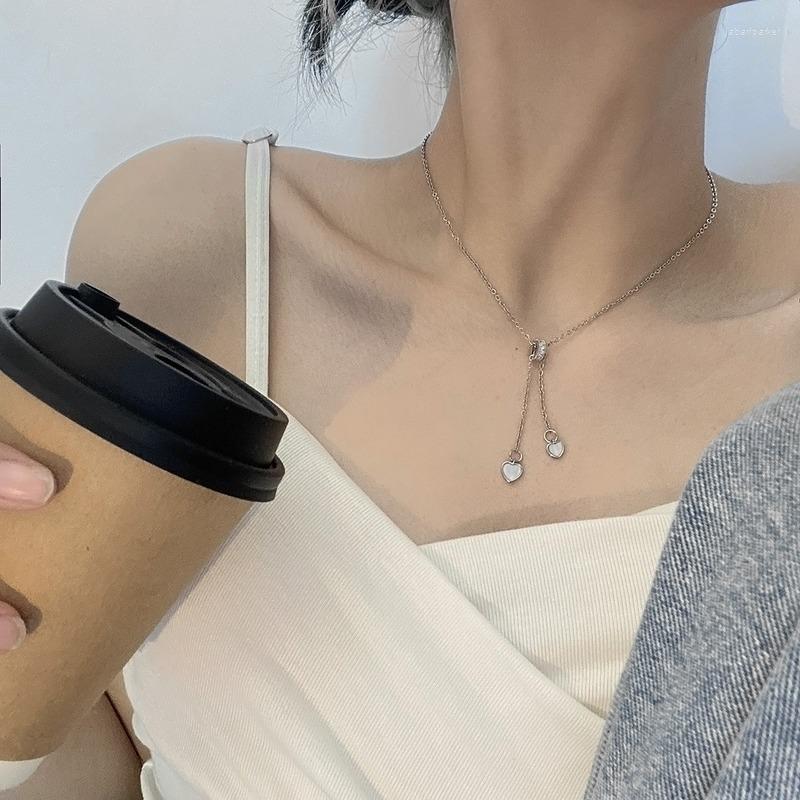 Chains Shell Heart Woman Necklace Tassel Simple Bridal Necklaces Chain High Quality Pendant Girl Jewelry Gold Color Kpop Metal Collares
Chains Shell Heart Woman Necklace Tassel Simple Bridal Necklaces Chain High Quality Pendant Girl Jewelry Gold Color Kpop Metal Collares