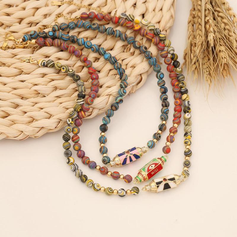Choker Handmade Colorful Malachite Necklace For Women Personalized Devil's Eye Beads Jewelry Gift
Choker Handmade Colorful Malachite Necklace For Women Personalized Devil's Eye Beads Jewelry Gift