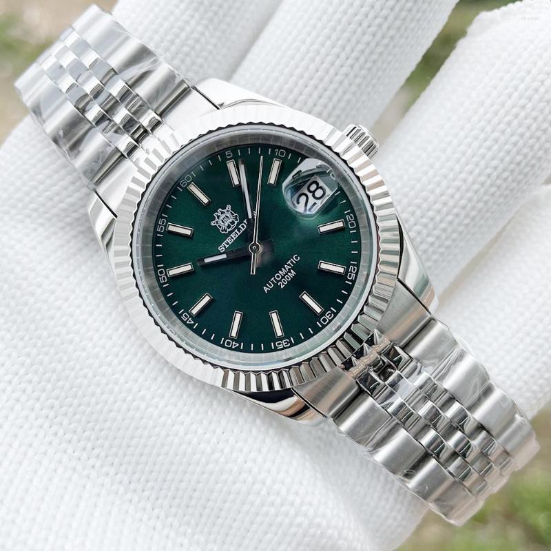 Wristwatches STEELDIVE SD1933 Explorer Vintage Mechanical Watches Dogtooth Table Circle Green Dial NH35 200m Waterproof Date Men Dive Watch, 33gr-ss green
Wristwatches STEELDIVE SD1933 Explorer Vintage Mechanical Watches Dogtooth Table Circle Green Dial NH35 200m Waterproof Date Men Dive Watch, 33gr-ss green