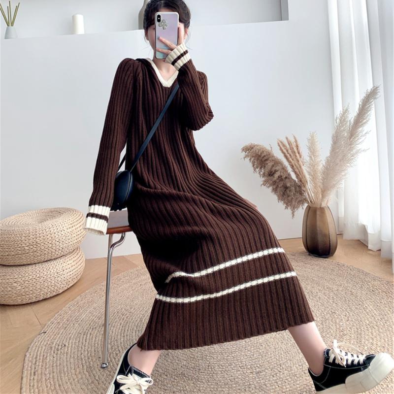Casual Dresses QoerliN Hoodies Winter Sweater Dress Women Vintage Loose Long Jumper Full Sleeve Warm Pullover Knitted Texture, Black
Casual Dresses QoerliN Hoodies Winter Sweater Dress Women Vintage Loose Long Jumper Full Sleeve Warm Pullover Knitted Texture, Black