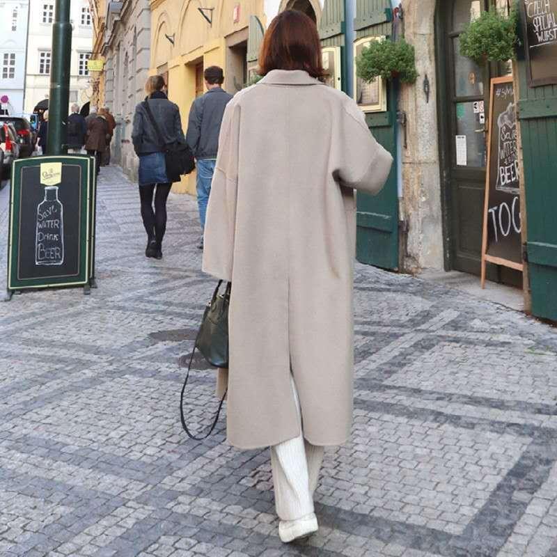 Women' Wool & Blends The Knee Street Wear Black Woolen Coat 2023 Autumn Winter Straight Large Size Turn-down Collar Over, Beige normal
Women' Wool & Blends The Knee Street Wear Black Woolen Coat 2023 Autumn Winter Straight Large Size Turn-down Collar Over, Beige normal