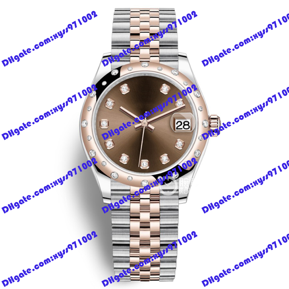 Hot selling fashion new women's watch 31mm brown dial 278341 178344 diamond bezel 18k rose gold luxury watch Asia 2813 automatic mechanical medium-sized watches
Hot selling fashion new women's watch 31mm brown dial 278341 178344 diamond bezel 18k rose gold luxury watch Asia 2813 automatic mechanical medium-sized watches