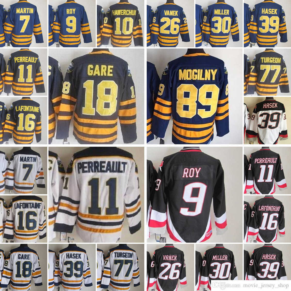 Buffalo''Sabres''New Retro Ice Hockey Jerseys 7 Rick Martin Roy Hawerchuk Perreault LaFontaine Gare Vanek Miller Hasek Turgeon Jersey, Same as picture
Buffalo''Sabres''New Retro Ice Hockey Jerseys 7 Rick Martin Roy Hawerchuk Perreault LaFontaine Gare Vanek Miller Hasek Turgeon Jersey, Same as picture