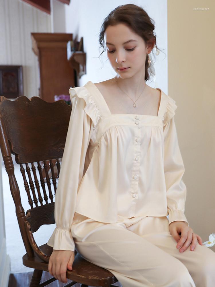 Women' Sleepwear Luxury French Princess Womens Silk Satin Pajamas Pyjamas Set Suit Female Sleep Two Piece Loungewear, Pink
Women' Sleepwear Luxury French Princess Womens Silk Satin Pajamas Pyjamas Set Suit Female Sleep Two Piece Loungewear, Pink