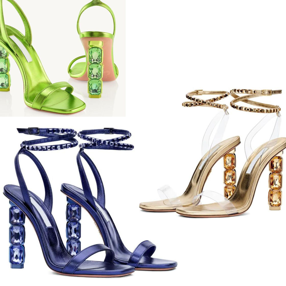 Summer Aura women's sandals leather PVC crystal inlaid heels perfect women's fashion wedding dress gladiator party high heels EU35-43
Summer Aura women's sandals leather PVC crystal inlaid heels perfect women's fashion wedding dress gladiator party high heels EU35-43