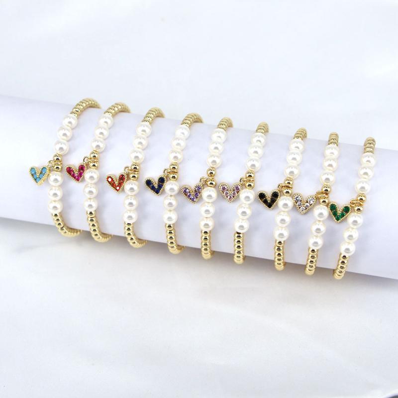 Strand Beaded Strands 5PCS Fashion Gold Beads Bracelets Charm Zircon Heart Pearl Shell Bracelet For Women Jewelry
Strand Beaded Strands 5PCS Fashion Gold Beads Bracelets Charm Zircon Heart Pearl Shell Bracelet For Women Jewelry