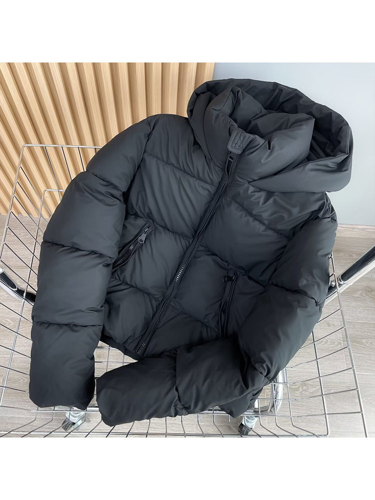 Women s Jackets BSK ZA TRF 4432709 Women Winter Fashion Warm Hooded cotton Jacket Coat Vintage Long Sleeve Zipper Female Outerwear Tops 4432 709 23022