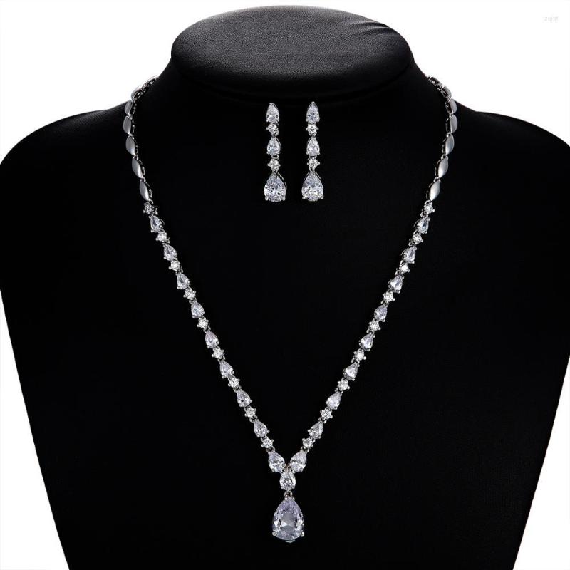Necklace Earrings Set CZ Cubic Zirconia Bridal Wedding Earring For Women Prom Jewelry Accessories CN10152, Picture shown
Necklace Earrings Set CZ Cubic Zirconia Bridal Wedding Earring For Women Prom Jewelry Accessories CN10152, Picture shown