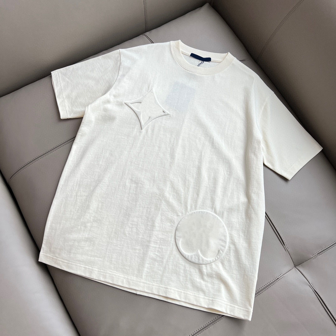 Men's Plus Tees & Polos Round neck embroidered and printed polar style summer wear with street pure cotton rq22w