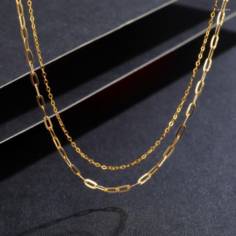 Chains Double O Chain Necklace 18K Solid Yellow Rose Real Gold Jewelry(AU750)Women Close To The Collarbone Strong Gloss Lady Wedding
Chains Double O Chain Necklace 18K Solid Yellow Rose Real Gold Jewelry(AU750)Women Close To The Collarbone Strong Gloss Lady Wedding