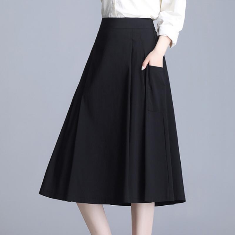 Skirts / Summer Women Fashion High Waist Design Personalized Pocket Pleated Bust Skirt /S-6XL, Black
Skirts / Summer Women Fashion High Waist Design Personalized Pocket Pleated Bust Skirt /S-6XL, Black