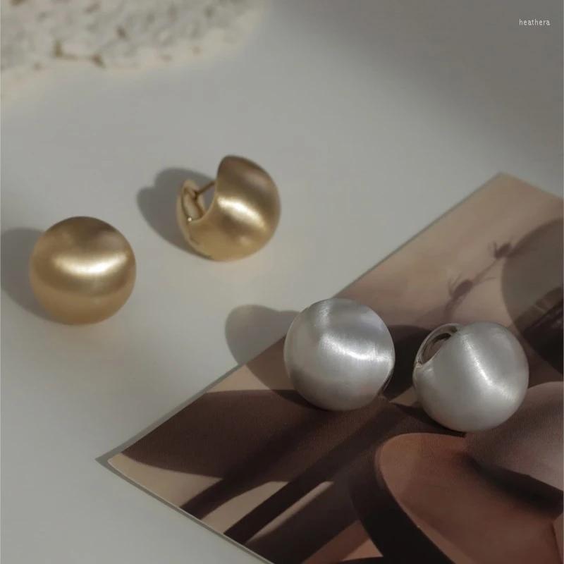 Hoop Earrings 925 Silver Needle Frosted Gold-plated Brushed Spherical For Women Cute Retro Unique Creative Accessories Eh1256
Hoop Earrings 925 Silver Needle Frosted Gold-plated Brushed Spherical For Women Cute Retro Unique Creative Accessories Eh1256