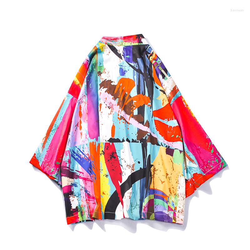 Ethnic Clothing 2023 Japanese Tang Suit Color Graffiti Road Robe Sunscreen Coat Three-quarter Sleeve Couple Male Kimono Loose Thin Section
Ethnic Clothing 2023 Japanese Tang Suit Color Graffiti Road Robe Sunscreen Coat Three-quarter Sleeve Couple Male Kimono Loose Thin Section