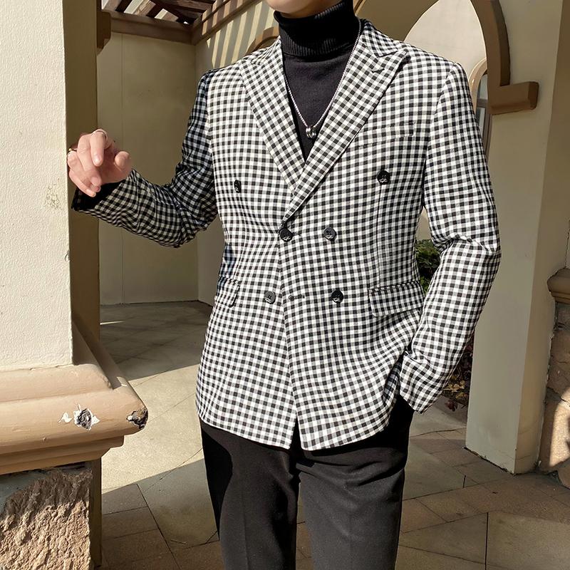 Men's Suits & Blazers Plaid Latest Design Suit Coat Men Double Breasted Slim Fit Jacket Blazer/Business Formal Costume Homme Sets S-3XLMen's, Black white
Men's Suits & Blazers Plaid Latest Design Suit Coat Men Double Breasted Slim Fit Jacket Blazer/Business Formal Costume Homme Sets S-3XLMen's, Black white