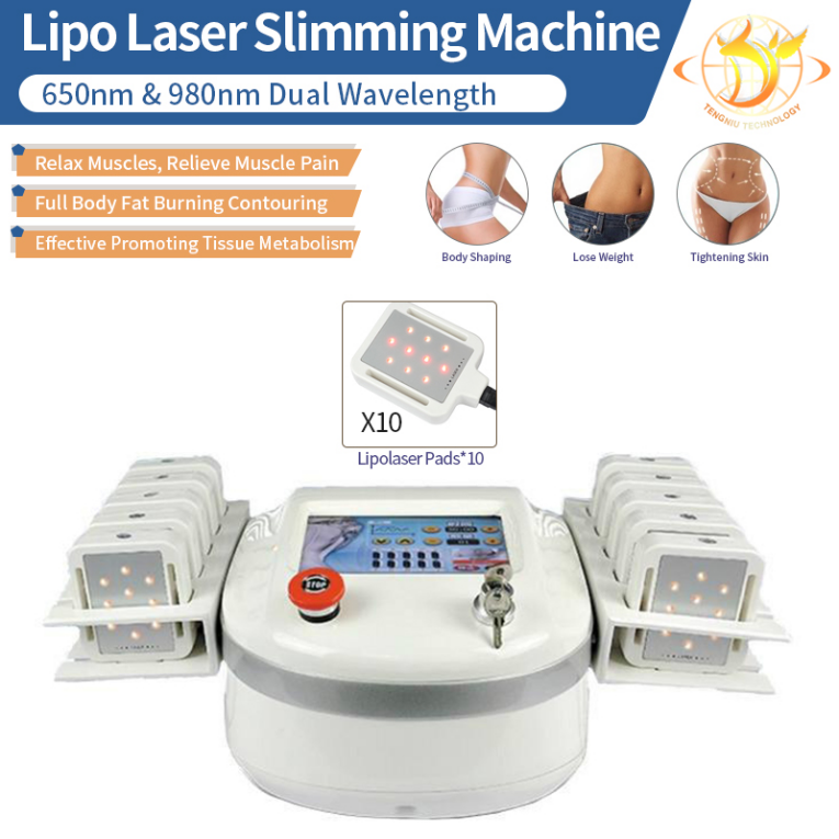Portable Diode Weight Reduce Slimming Machine Non Invasive 10 Pads 650nm&980nm Fat Burning Beauty Equipment169
Portable Diode Weight Reduce Slimming Machine Non Invasive 10 Pads 650nm&980nm Fat Burning Beauty Equipment169