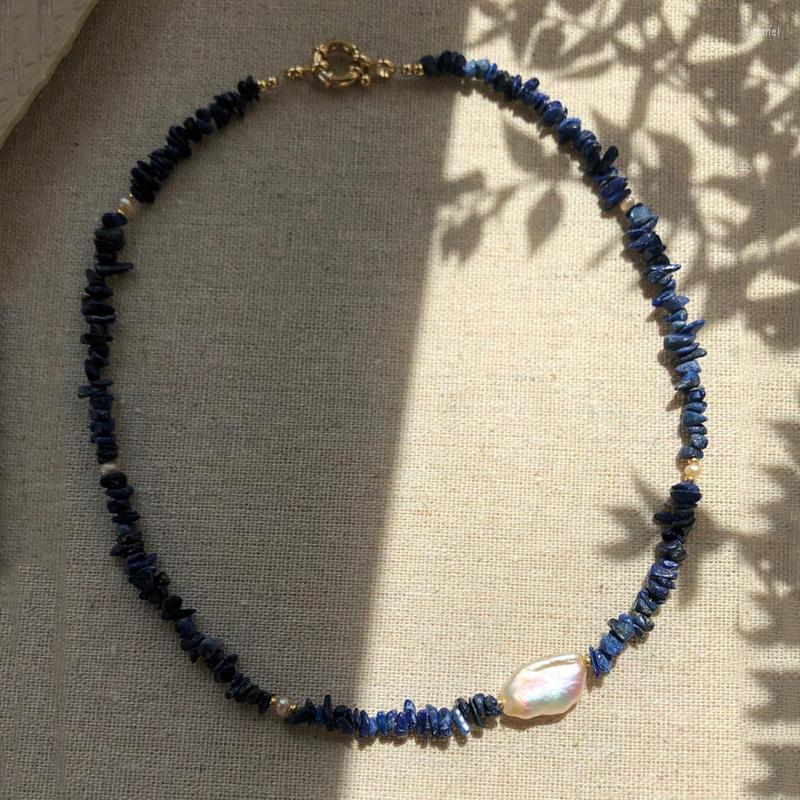 Choker 2023 Trendy Blue Crushed Stone Beaded Necklace Baroque Irregular Natural Freshwater Pearl Pendant For Women Banquet
Choker 2023 Trendy Blue Crushed Stone Beaded Necklace Baroque Irregular Natural Freshwater Pearl Pendant For Women Banquet