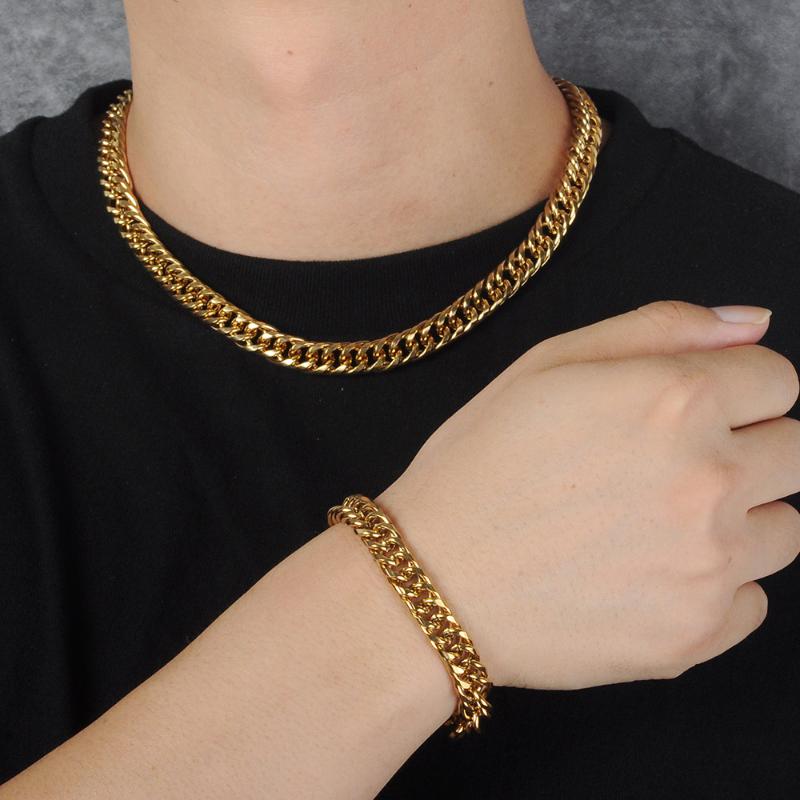 Chains ZOSHI 18-61CM Basic Punk Stainless Steel Necklace Cuban Braeclet 10mm Rapper Necklaces Men Hip Hop Jewelry
Chains ZOSHI 18-61CM Basic Punk Stainless Steel Necklace Cuban Braeclet 10mm Rapper Necklaces Men Hip Hop Jewelry