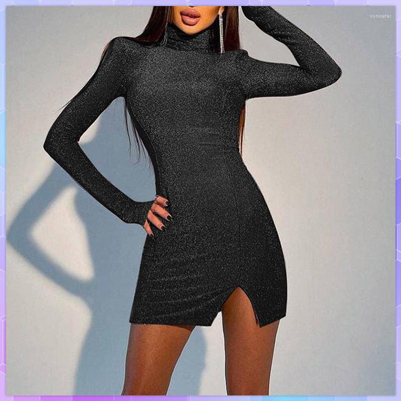 Casual Dresses Bling Glitter Women' Dress Long Sleeve High Neck Slit Mini Shoulder Pad Bodycon Sexy Party Elegant Evening Vestidos, Black
Casual Dresses Bling Glitter Women' Dress Long Sleeve High Neck Slit Mini Shoulder Pad Bodycon Sexy Party Elegant Evening Vestidos, Black