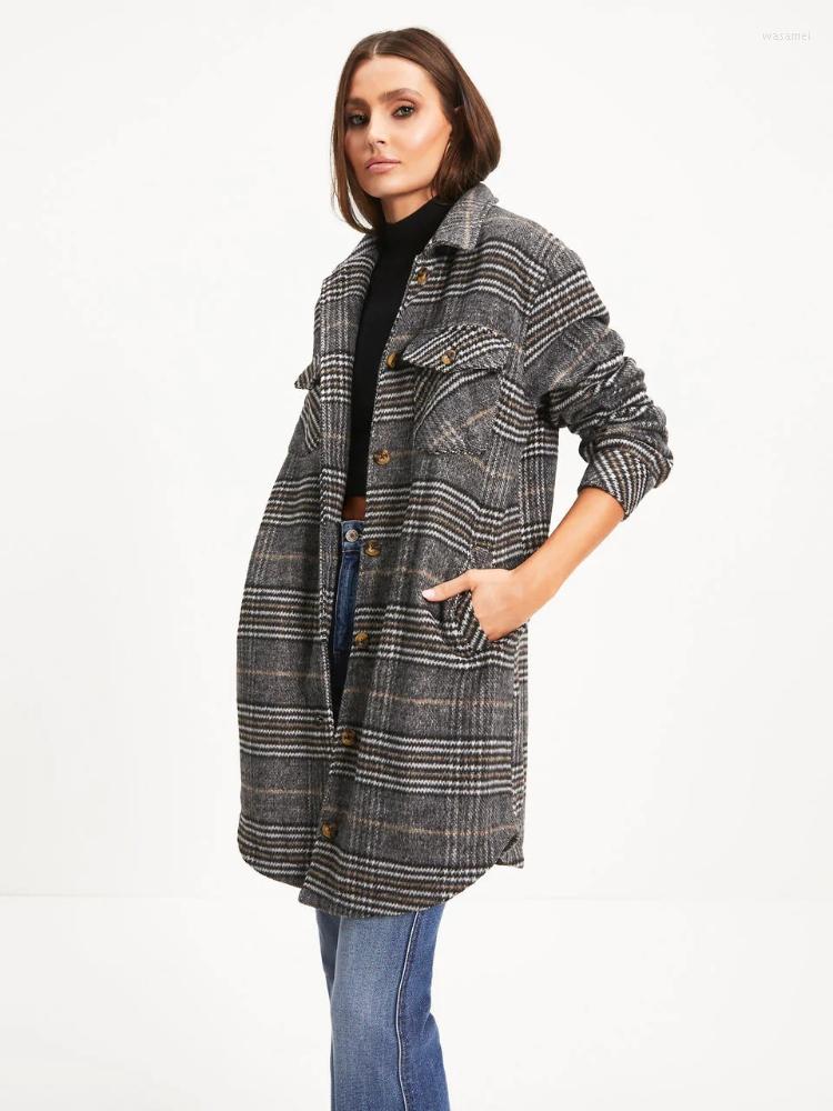 Women' Jackets Women Long Cotton-Padded Plaid Pockets Wool Coats Blends Female Single Button Full Sleeve Outerwear 2023 Autumn And Wint, Picture color
Women' Jackets Women Long Cotton-Padded Plaid Pockets Wool Coats Blends Female Single Button Full Sleeve Outerwear 2023 Autumn And Wint, Picture color