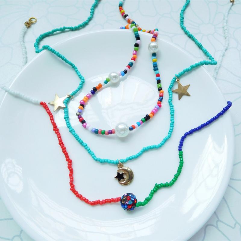 Choker Chokers 3 Pcs/Set Beach Style Fashion Blue Crystal Seed Beads Pearl Chain Necklace Set For Women Jewelry Luxury Star Moon Pendant
Choker Chokers 3 Pcs/Set Beach Style Fashion Blue Crystal Seed Beads Pearl Chain Necklace Set For Women Jewelry Luxury Star Moon Pendant