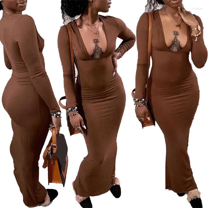 Casual Dresses Women Solid Color Long Sleeve Half-Open Collar Tight Bottoming Dress Autumn And Winter Outdoor Sexy, Auburn
Casual Dresses Women Solid Color Long Sleeve Half-Open Collar Tight Bottoming Dress Autumn And Winter Outdoor Sexy, Auburn