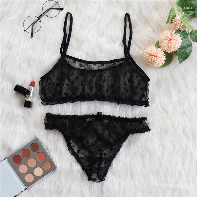 Bras Sets Women Sexy Underwear Set Transparent Erotic Dot Mesh Bra Bowknot Underpants Solid Color Lingerie Female, Red 
Bras Sets Women Sexy Underwear Set Transparent Erotic Dot Mesh Bra Bowknot Underpants Solid Color Lingerie Female, Red