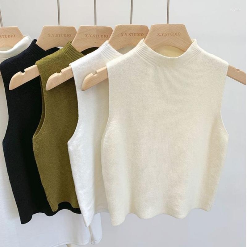 Women's Tanks Womens Top Undershirt Ribbed Knit Mock Neck Sleeveless Skinny Sweater Vest, Black
Women's Tanks Womens Top Undershirt Ribbed Knit Mock Neck Sleeveless Skinny Sweater Vest, Black