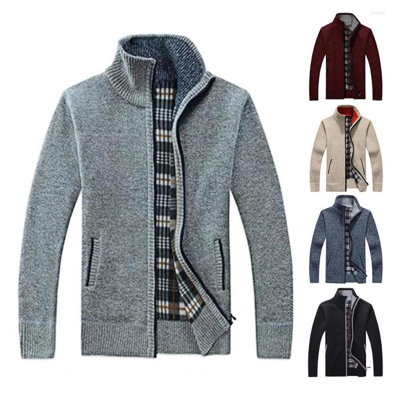 Men's Jackets Men Coat Solid Color Zipper Cardigan Sweater Loose Stand Collar Plush Autumn Knitted For Work, Wine red
Men's Jackets Men Coat Solid Color Zipper Cardigan Sweater Loose Stand Collar Plush Autumn Knitted For Work, Wine red