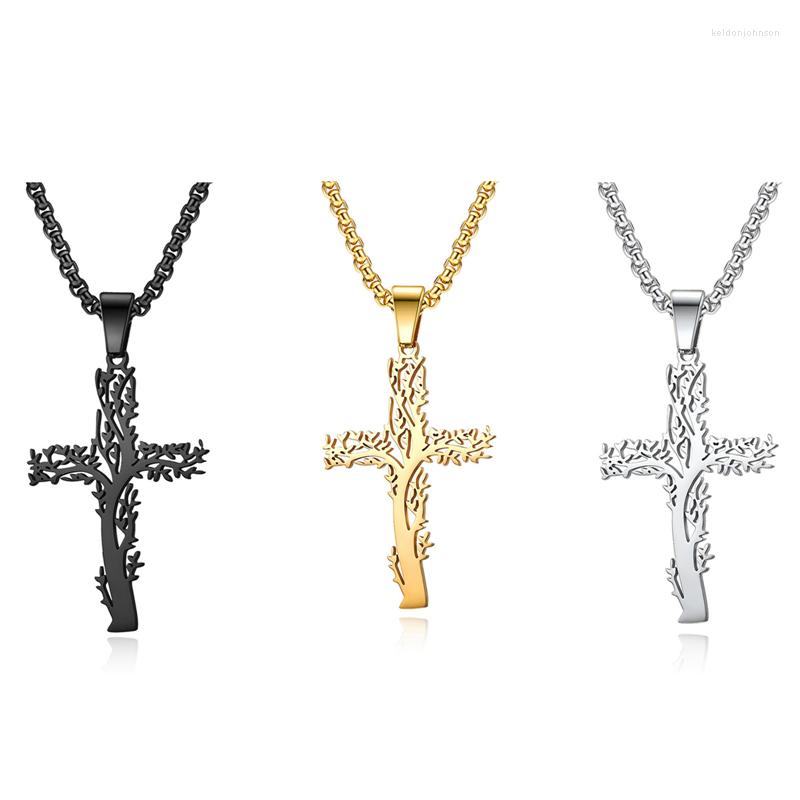 Pendant Necklaces Hollow Out Tree Cross Stainless Steel Necklace Silver Color Punk Statement Jewelry Joyeria Acero Inoxidable Mujer
Pendant Necklaces Hollow Out Tree Cross Stainless Steel Necklace Silver Color Punk Statement Jewelry Joyeria Acero Inoxidable Mujer