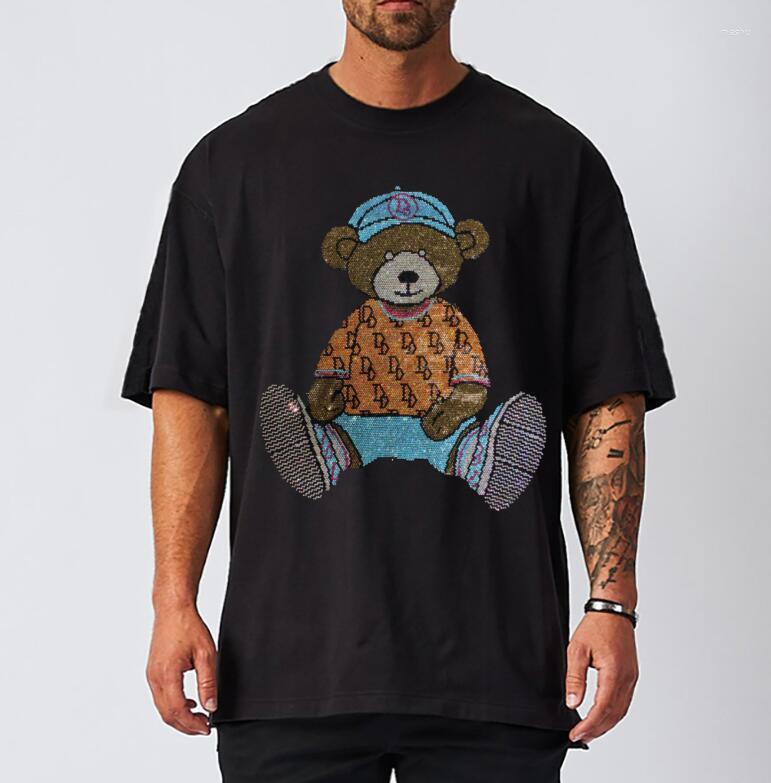 Men' T Shirts Summer Anime Shirt Men Streetwear Round Neck Short Sleeve Tees Tops Male Clothes Designer Rhinestone Tshirt -5XL, As picture shown
Men' T Shirts Summer Anime Shirt Men Streetwear Round Neck Short Sleeve Tees Tops Male Clothes Designer Rhinestone Tshirt -5XL, As picture shown
