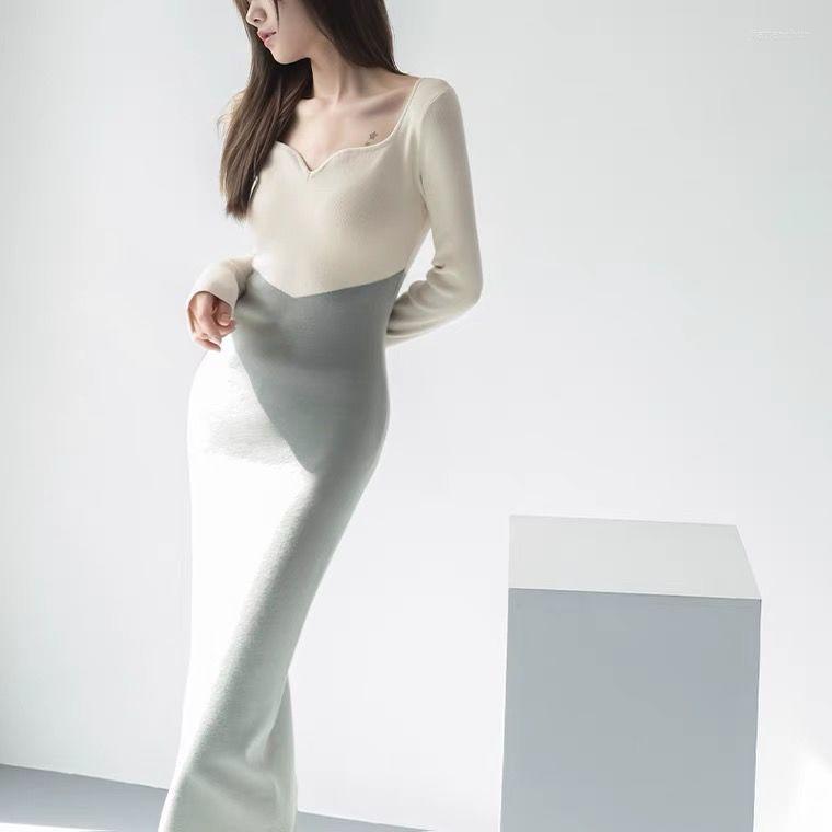 Casual Dresses 2023 Sexy Long Sleeve Knitted Dress Women Half High Collar Solid Wild Autumn Slim Temperament Wrap Hip Vestido Feminino T212, Gray
Casual Dresses 2023 Sexy Long Sleeve Knitted Dress Women Half High Collar Solid Wild Autumn Slim Temperament Wrap Hip Vestido Feminino T212, Gray