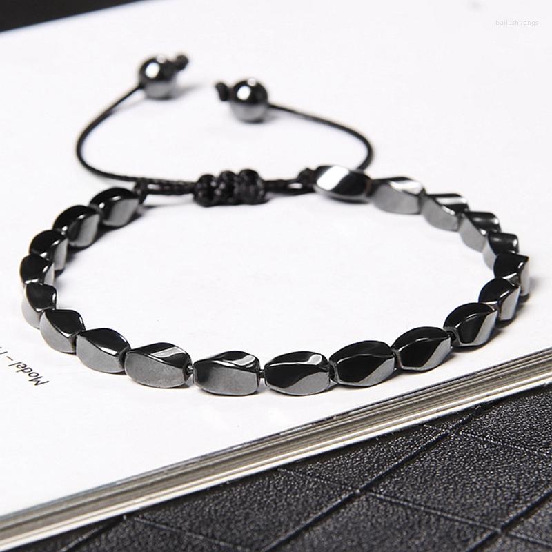 Strand Classic Geometric Shape Hematite Stone Adjustable Rope Length Braided Bracelet For Women Men's Health Care Vintage Jewelry Gifts
Strand Classic Geometric Shape Hematite Stone Adjustable Rope Length Braided Bracelet For Women Men's Health Care Vintage Jewelry Gifts